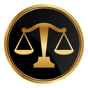 Vector justice scales icon